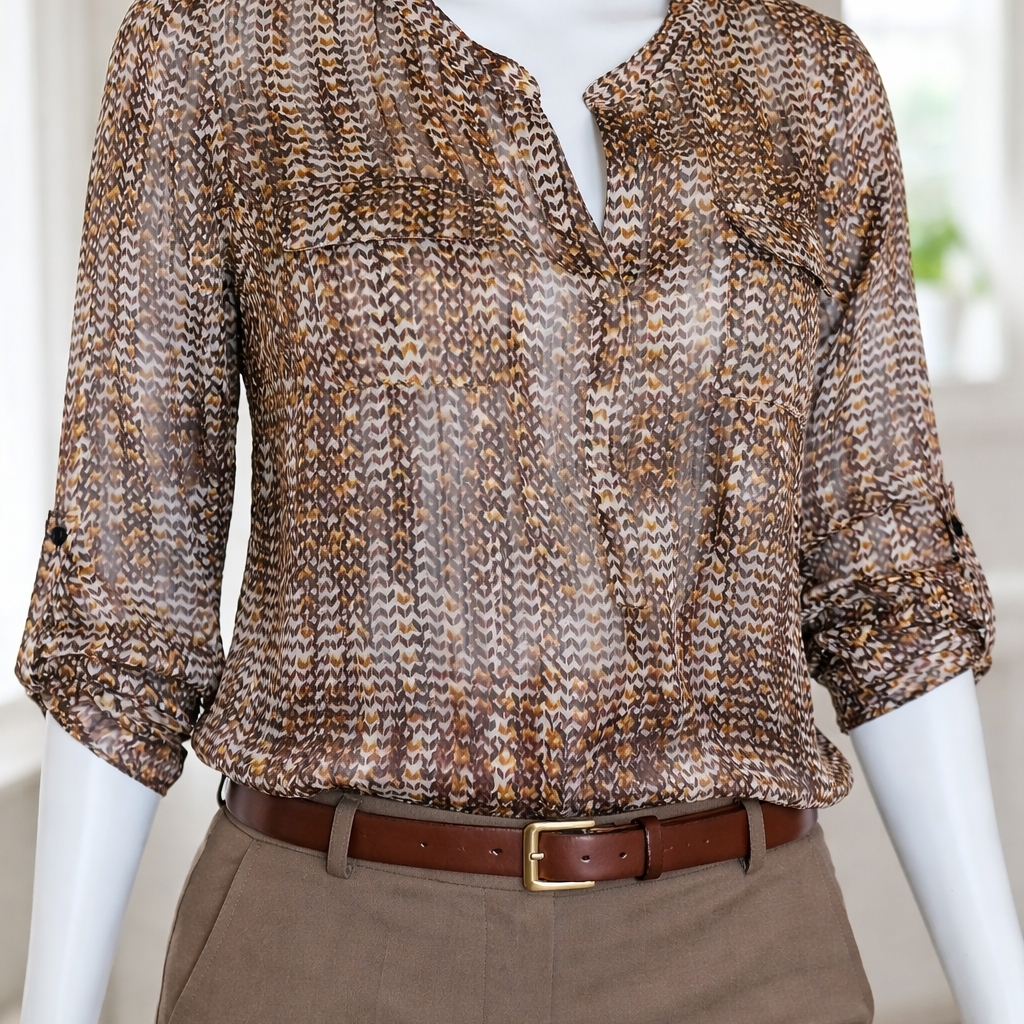 Daniel Rainn Multicolor Patterned Blouse
